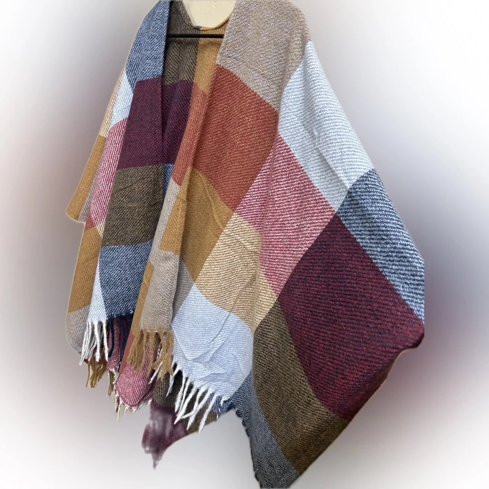 Cozy Luxe Plaid Shawl Wrap| OS - Picture 5 of 9